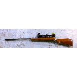 Remington .22 LR bolt action rifle fitted with sound moderator and scope, serial no. 1288007 (