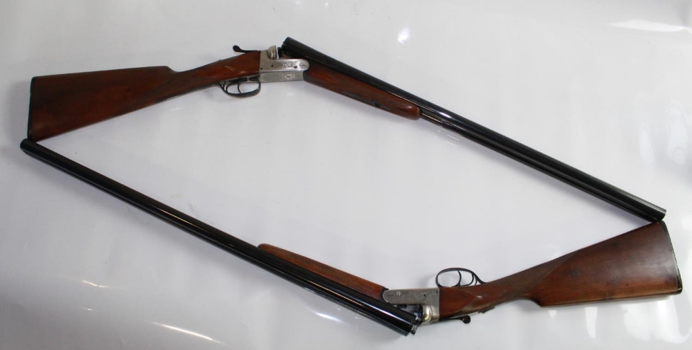 Two Laurona Side by Side Shotguns. Double trigger Ejectors. Barrel Lengths 28ins and 28 1/4 ins.