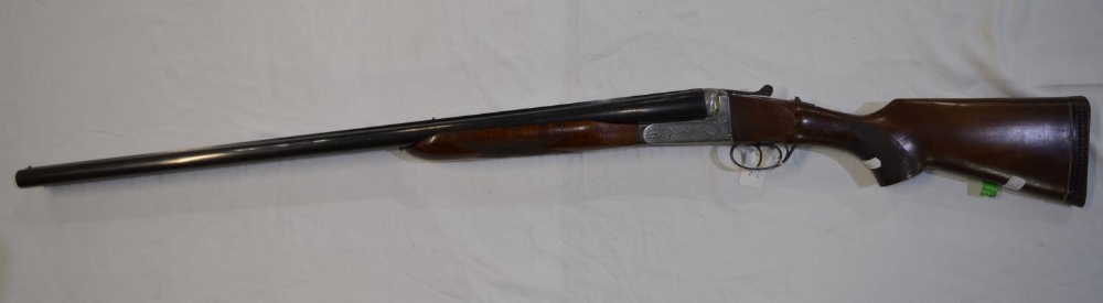 A Zabala 10 gauge side by side double barrel shot gun. Serial No 277879. Barrell length 32'. Overall - Bild 3 aus 4