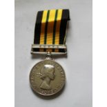 African General Service Medal with Kenya clasp. To 23068657 Pte E. Scott. Kings Own Yorkshire
