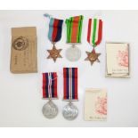 Italy Star, 1939-45 Star, Defence Medal, War Medal(2) With post box and certificate. To F.H.