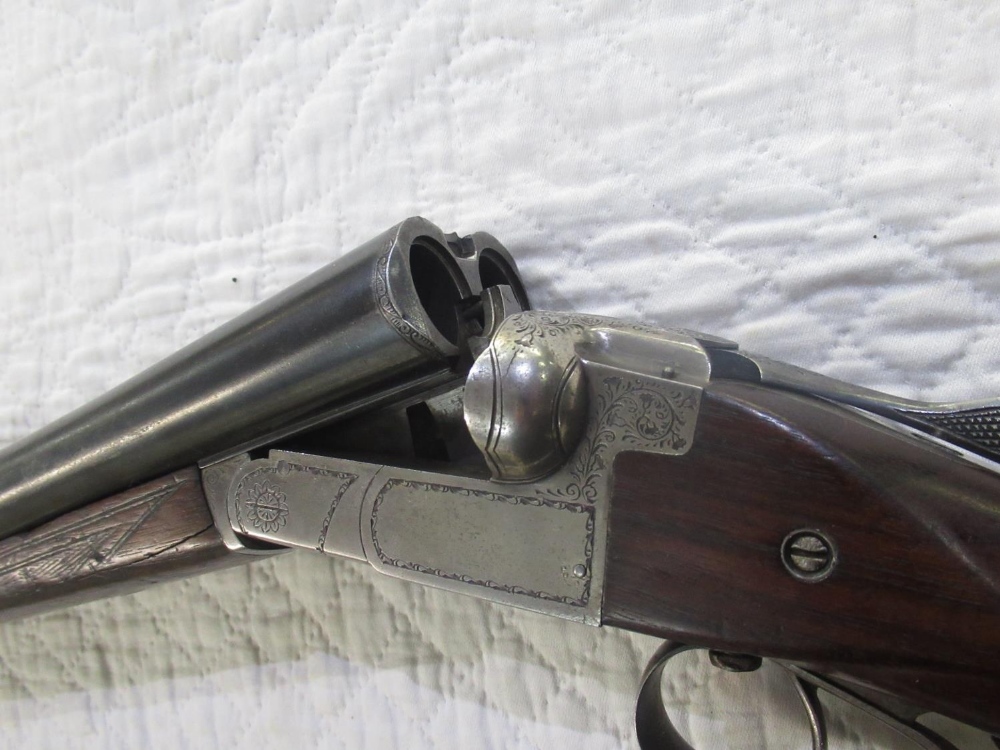 "The Bayard, Adderley Stafford" 12B side by side shotgun, with 29.5" barrel, double trigger - Image 2 of 3