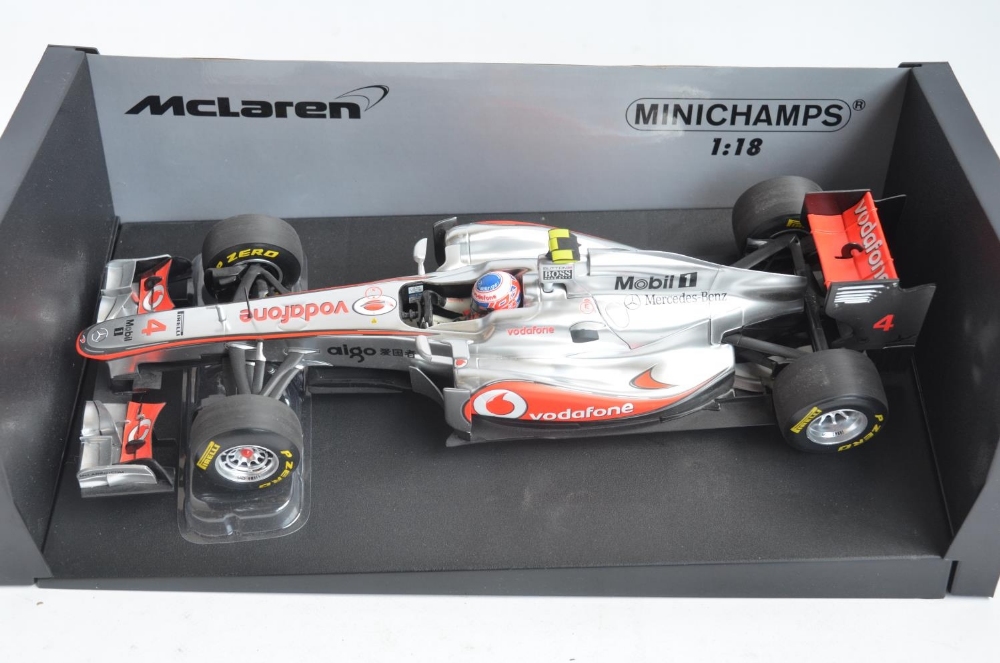 Four boxed 1/18 scale Formula 1 racing car models from Paul's Model Art/Minichamps, all McLaren - Image 4 of 6