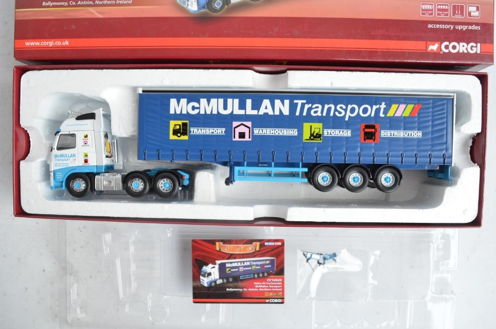 Collection of 1/50 scale diecast truck and trailer models to include Corgi CC14033 Volvo FH (face - Bild 3 aus 7