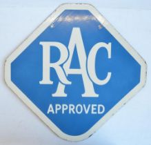 Double sided enamel plate steel advertising sign, RAC Approved, 57.5x56.2cm