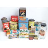 Collection of mostly vintage tins to include Benson's Potato Crisps, OX), Hacks sweets etc, 2