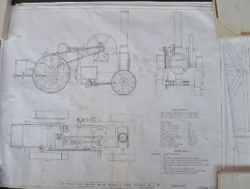 Collection of engineering drawings for the Foster Rope Hauling engine, copyright Steam Replicas