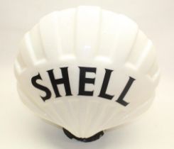 Large Shell glass petrol pump globe by Shell-mex & B.P. Ltd, H54cm W56cm D23cm