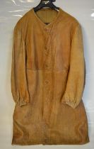 Early C20th leather motoring/aviators jacket, no makers marks or size (estimate medium to large),