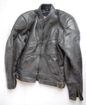 Genuine Belstaff heavy duty leather bikers style jacket, size 46 in excellent supple condition