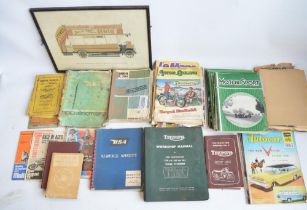 Collection of automobile related magazines and vintage workshop/instruction manuals to include