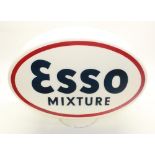 Esso Mixture double sided glass petrol pump globe, British Made Property of Esso Petroleum Ltd,