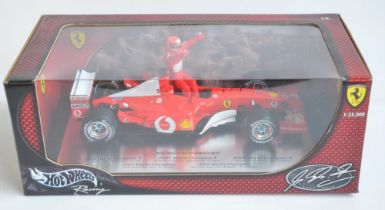 Boxed Hot Wheels Racing series 1/18 scale diecast Michael Schumacher Ferrari F1 car (item no