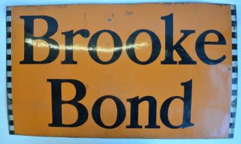 Single sided plate steel enamel advertising sign for Brooke Bond, 101.7x59.5cm