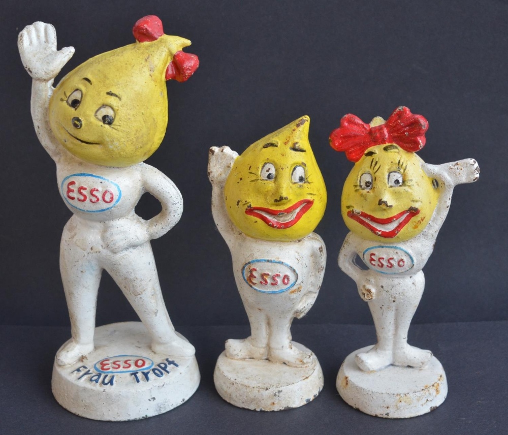 Four cast iron Esso coin bank figurines by M Busch Gmbh to include Frau Tropf etc. - Image 4 of 7