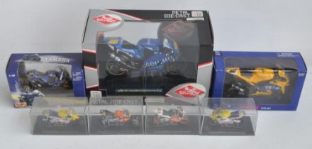 Collection of diecast racing motorbike models, various scales and manufacturers to include 3x