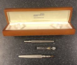 Montegrappa Ayrton Senna limited edition silver fountain pen, no. 1817/1960 with original silver