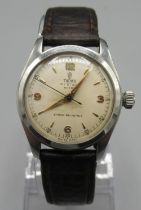 Tudor Oyster Royal stainless steel wristwatch, signed off white dial, applied Arabic and baton