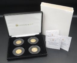 Jubilee Mint - set of 4 Queen Victoria Sovereigns, 1869, 1886, 1892 & 1901, encapsulated and in case