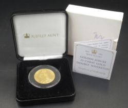 Jubilee Mint - Queen Victoria Golden Jubilee 22-Carat Gold 1887 Double Sovereign, with COA in case