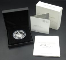 The Royal Mint - Una and the Lion 2019 UK Two-Ounce Silver Proof Coin, 2085/3000, with COA, original