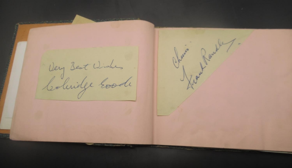 C20th autograph book cont. signed photos and signatures from Tommy Cooper, Members of Cardiff City - Image 8 of 35