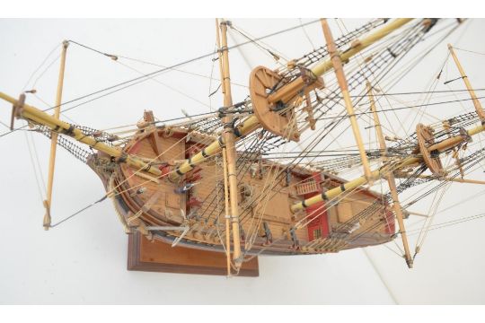 Attractive well built and finished wooden plank on frame 1/64 scale 2 masted Royal Navy armed tender - Image 6 of 10