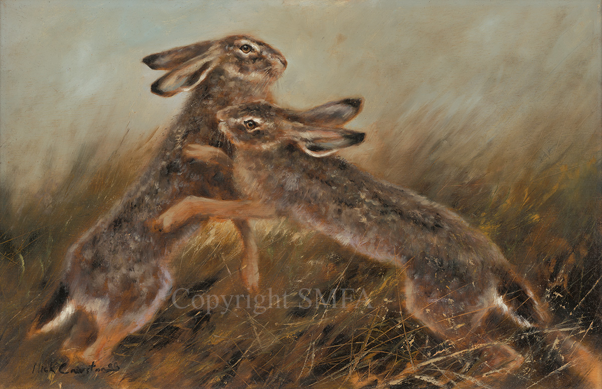 Boxing Hares - Image 2 of 3