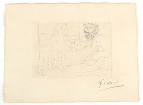 ARR - Property of a gentleman - Pablo Picasso (1881-1973) - 'LE REPOS DU SCULPTEUR DEVANT LE JEUNE