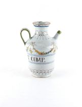 Property of a deceased estate - an 18th century Italian maiolica wet drug jar, labelled in manganese