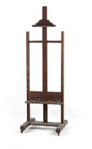 Property of a gentleman - a late 19th / early 20th century artist's adjustable studio easel, on