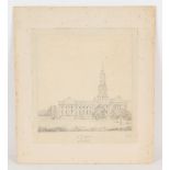 Property of a lady - late 19th / early 20th century - 'ST. GEORGE'S, MADRAS' - pencil drawing on