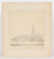 Property of a lady - late 19th / early 20th century - 'ST. GEORGE'S, MADRAS' - pencil drawing on