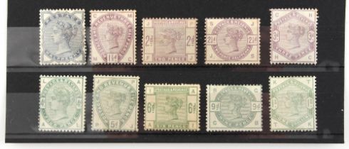 Property of a deceased estate - stamps, philately, philatelic - Great Britain: 1883-84 ½d to 1/-