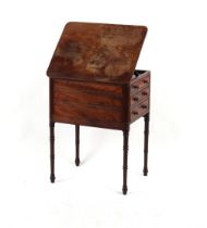 Property of a deceased estate - an early 19th century George IV mahogany work & reading table,