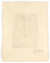 ARR - Property of a gentleman - Pablo Picasso (1881-1973) - 'DEUX HOMMES SCULPTÉS' - etching, from
