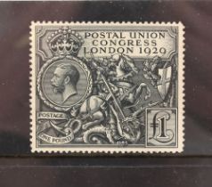 Property of a deceased estate - stamps, philately, philatelic - Great Britain: 1929 PUC £1 black