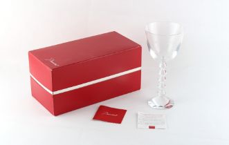 Property of a lady - a large Baccarat Vega pattern goblet, 8.6ins. (21.8cms.) high, in original box.