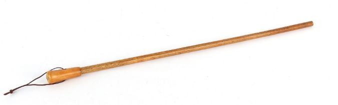 Property of a gentleman - a late 19th century marine ivory & whale bone walking cane, 34.1ins. (