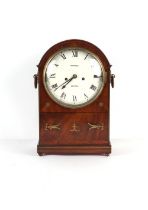 Property of a lady - an early 19th century Regency period mahogany & brass inlaid bracket clock or