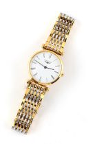 Property of a gentleman - a lady's Longines La Grande Classique gold plated & stainless steel