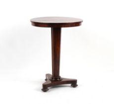 Property of a lady - an early 19th century William IV rosewood circular topped occasional table,