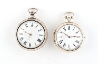 The Henry & Tricia Byrom Collection - two silver pair cased pocket watches, hallmarked London