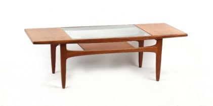 Property of a gentleman - a vintage G-Plan teak coffee table, no label, 54ins. (137cms.) long.