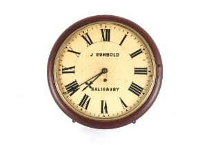 Property of a lady - a late 19th / early 20th century mahogany cased wall clock, with fusee