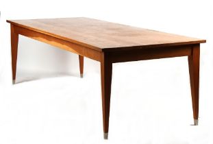 Property of a lady - a modern oak dining table, circa 1999, with square tapering legs terminating in