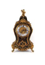 Property of a gentleman - a late 19th century French Boulle style mantel clock, the Japy Freres 8-