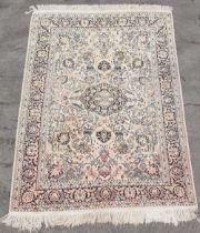 Property of a lady - a tightly woven Persian Tabriz rug decorated with animal figures, 91 by