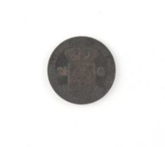 Coin - an 1844 Dutch Willem II 2-1/2 gulden silver coin.