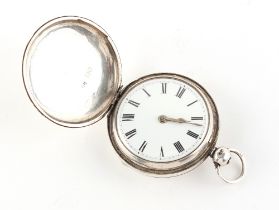 The Henry & Tricia Byrom Collection - an early Victorian silver full hunter cased pocket watch,